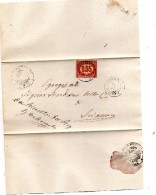 1875 LETTERA CON ANNULLO SCIACCA AGRIGENTO - Oficiales