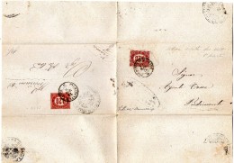 1876 LETTERA CON ANNULLO PIEDIMONTE D'ALIFE CASERTA - Dienstmarken