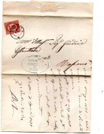 1875  LETTERA CON ANNULLO BASSANO VICENZA - Dienstzegels