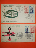 FRANCE 1er JOUR 1956-N°1076/77 Europa Sur 2 Enveloppes.  Superbe - 1956