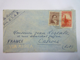 LETTRE  Au Départ De  BUENOS-AIRES  à Destination De  CAHORS  1946   - Storia Postale