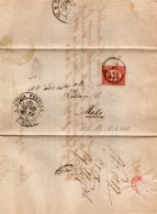1876 LETTERA CON ANNULLO SCHIO VICENZA - Service