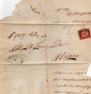 1876 LETTERA CON ANNULLO THIENE VICENZA - Service