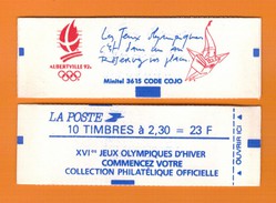 Ph-France-Carnet (Fermé) 2614-C10a Type Marianne De Briat à 2,30 F Jeux Olympiques D'Hiver (sans N° De Confectionneuse ) - Booklets