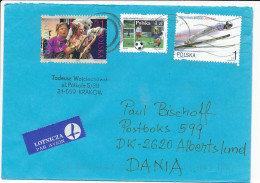 Multiple Franking Cover Mute Cancel - 21 November 2001 To Denmark - Lettres & Documents