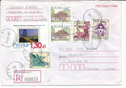 Registered Cover - 28 July 1998 Toruń 1 To Lithuania - Astrology - Briefe U. Dokumente