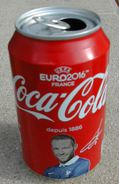 Canette Vide Collector Coca Cola Football Euro 2016 Yohan Cabaye International Français - Latas
