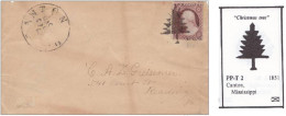 - Oblitération Fancy Des Etats-Unis De CANTON 25 Décembre 1851 : Sapin De Noël, Christmas Tree, Tannenbaum - Alberi