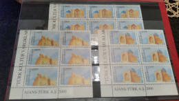 2000 Turkey - Cultural Heritage - Joint With Kazakhstan - Mosques - 6-blocks - Neufs