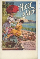 NICE - Jolie Carte Pub CHEMINS DE FER P.L.M.  " L'Hiver à Nice " - Transport (rail) - Station