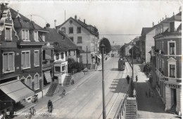 BINNINGEN → Belebte Hauptstrasse Mit Dem Tram Nr.7, Fotokarte Ca.1950 - Binningen