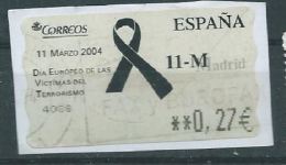 ESPAGNE SPANIEN SPAIN ESPAÑA 2004 AGAINST TERRORISME ED 105 ATM - Servizi