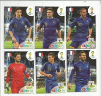 G-I-E , Trading Cards , Carte PANINI , Football , FIFA WORLD CUP , BRASIL , Brésil 2014 , FRANCE , LOT DE 6 CARTES - Trading Cards