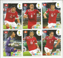 G-I-E , Trading Cards , Carte PANINI , Football , FIFA WORLD CUP , BRASIL , Brésil 2014 , SWITZERLAND , LOT DE 6 CARTES - Trading Cards