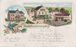 Litho AK Gasthof Cunnersdorf Edelweis Edelweiss Bei Ottendorf Okrilla Medingen Grossdittmannsdorf Radeburg Hermsdorf - Pulsnitz