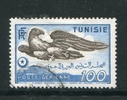 TUNISIE- P.A Y&T N°14- Oblitéré- Variété: Couleur Bleu Et Brun!!! - Airmail