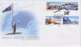 AAT 2004 50Y Mawson Station  4v  FDC (F5738) - FDC