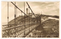 RB 1119 - Raphael Tuck Postcard Suspension Bridge & Lighthouse Holyhead - Anglesey Wales - Anglesey