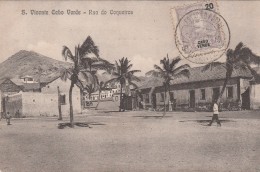 S.VINCENTE CABO VERDE - RUA DO COQUEIROS - BELLE CARTE AVEC PEITE ANIMATION - 2 SCANNS - TOP !!! - Cap Verde