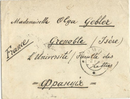 RUSSIE - 1908 - ENVELOPPE  De TOMSK Pour GRENOBLE - Storia Postale