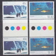 Australia 1990 Antarctica / Joint Issue With USSR  2v Gutter ** Mnh (32612) - Unused Stamps