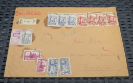 COTE D'IVOIRE Enveloppe Recommandée Par Avion 1942 - Storia Postale