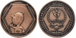 AC - XVIIth MEDITERRANEAN GAMES COMMEMORATIVE BRONZE COIN MERSIN TURKEY 2013 UNCIRCULATED - Ohne Zuordnung