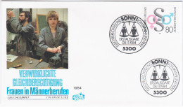 Germany Deutschland 1984 FDC Verwirklichte Gleichberechtigung, Frauen In Mannerberufen, Mann Und Frau - 1981-1990