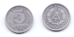 Germany DDR 5 Pfennig 1981 A - 5 Pfennig