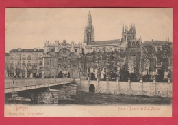 Burgos - Arco Y Puente De Sta. Maria ( Ver Verso ) - Burgos