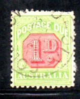 T817 - AUSTRALIA , 1 D. Usato Fil Di Victoria (? Corona Su A) . SEGNATASSE - Portomarken