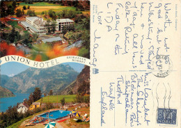 Union Hotel, Geiranger, Norway Postcard Posted 1973 Stamp - Norway