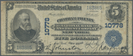 USA: 5 Dollars Chatham Phenix National Bank And Trust Company New York Series 1902, Charter # 10778, Fr. 598-612 In... - Andere & Zonder Classificatie