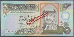 Jordan: 20 Dinars 1992 SPECIMEN, P.27as In UNC Condition. Highly Rare Specimen Note From Jordan. (R) - Jordanië