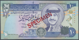 Jordan: 10 Dinars 1992 SPECIMEN, P.26as In Excellent UNC Condition. Seldom Offered Specimen Note From Jordan. (R) - Jordan