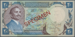 Jordan: 20 Dinars 1977 SPECIMEN, P.22as In UNC Condition. Highly Rare And One Of The Key-notes From Jordan. (R) - Jordanië