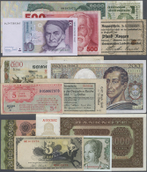 Various Countries: Small Box And Collectors Album With About 400 - 500 World Banknotes With Duplicates, Containing... - Andere & Zonder Classificatie