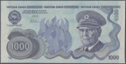 Yugoslavia: 1000 Dinars ND(1978) Not Issued Banknote, First Time Seen In Blue Color, Unique As PMG Graded In Great... - Joegoslavië