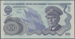 Yugoslavia: 100 Dinars ND(1978) Not Issued Banknote, First Time Seen In Blue Color, Unique As PMG Graded In Great... - Joegoslavië