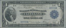 USA: 1 Dollar 1918 National Currency Cleveland P. 371D, Fr#718. This Note Is In Very Exceptional, High Value, And... - Other & Unclassified