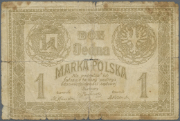 Ukraine: Magistrat  M. Krzemienca, 1 Marka Polska ND(1920) Kardakov K.5.31.4, Strong Used With Several Folds,... - Oekraïne