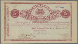 Dominican Republic: 5 Pesos 1875 P. S161. This Large Size Note Which Is Seldom Seen On The Collectors Market Is In... - Dominicaanse Republiek