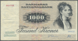 Denmark: 1000 Kroner (19)92, P.53f, Several Folds And Handling Marks From Circulation. Condition: F/F+ (D) - Denemarken