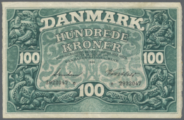 Denmark: 100 Kroner 1944, P.39a, Very Nice Looking Note With Bright Colors And Crisp Paper, Some Folds And Creases... - Denemarken