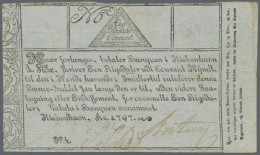 Denmark: 1 Rigsdaler 1797, P.A28, Very Nice Looking Note With Several Folds And Tiny Hole At Center. Condition: F+... - Denemarken