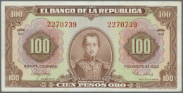 Colombia: 100 Pesos 1953 P. 394, In Condition: AUNC. (R) - Colombia