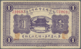 China: Harbin Chamber Of Commerce 1 Dollar 1919 H1-30, Vertical And Horizontal Fold, Trace Of Use, Condition: VF.... - China