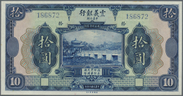 China: The Chinese Italian Banking Corporation 10 Yuan 1921 P. S255, Crisp Original, Just A Light Trace Of Stain At... - China