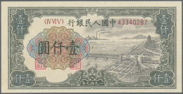 China: 1000 Yuan 1949 P. 847, Light Dint At Upper Border, Condition: AUNC. (D) - China