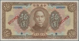 China: The Central Bank Of China 10 Dollars 1923 Specimen P. 176s In Condition: UNC. (D) - China